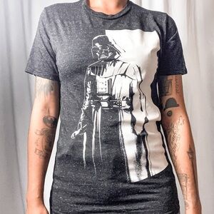 💸 Star Wars Darth Vader black & white short sleeve shirt size Sm
